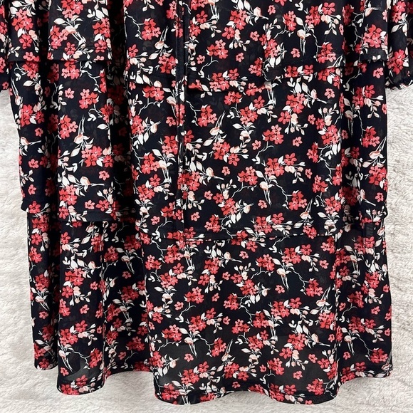 PERSEPTION CONCEPT Floral Blouse Top Ditzy Print Medium - Picture 3 of 16